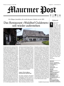 Das Restaurant «Waldhof Guldenen» soll wieder