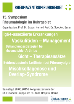 Programmheft, Symposium Rheumatologie im Ruhrgebiet (PDF