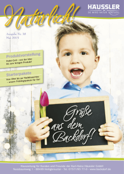 Gr&uuml;&szlig;e aus dem Backdorf! - Karl