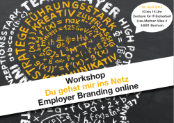 Workshop Du gehst mir ins Netz Employer Branding online