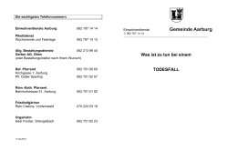 Die wichtigsten Telefonnummern