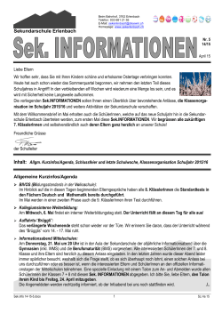 Sek.Info 14-15-5 - Sekundarschule Erlenbach