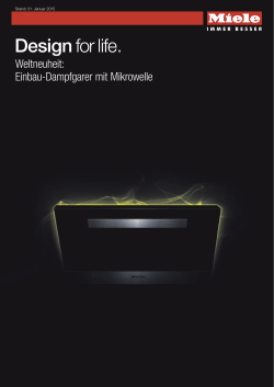 Weltneuheit: Einbau-Dampfgarer mit Mikrowelle
