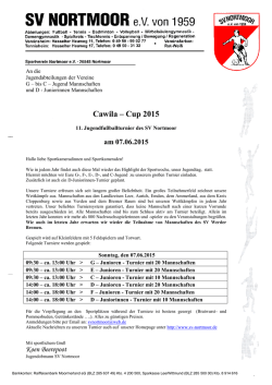 Einladung 11. Jugendfu&szlig;ballturnier des SV Nortmoor