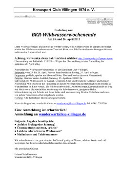 BKR-Wildwasserwochenende - Bodensee-Kanu-Ring
