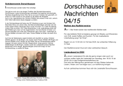 Dorschhauser Nachrichten 04/15