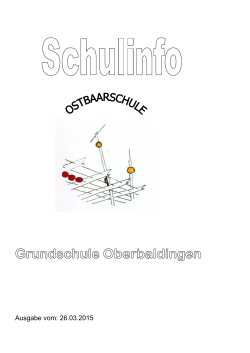 Ausgabe vom: 26.03.2015 - Ostbaarschule Oberbaldingen