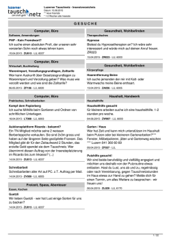 Inserate als PDF - Luzerner Tauschnetz
