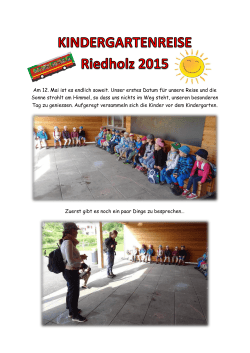 Kindergartenreise Riedholz 2015