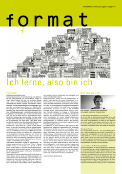 Ich lerne, also bin ich - Infostelle Frau und Arbeit