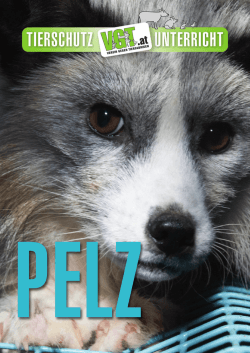 Pelz - Verein gegen Tierfabriken