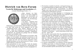 Kurzbeschreibung DvBF - Dietrich von Bern Forum