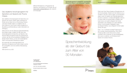 Sprachentwicklung ab der Geburt bis zum Alter von 30 Monaten