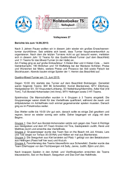 Volleynews 24 Berichte bis zum 26.04.2015 - HT