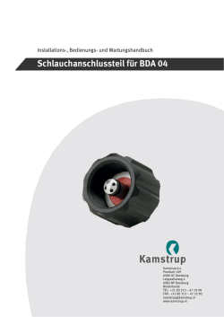 BDA 04 Schlauchanschlussteil &ndash; Installations