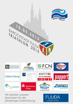 Programmheft - Barockstadt Fulda Triathlon