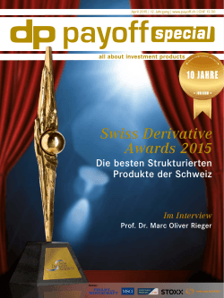 Swiss Derivative Awards 2015