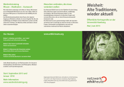Weisheit: Alte Traditionen, wieder aktuell