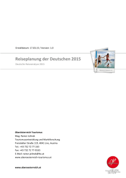 Deutsche Reiseanalyse 2015