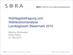 Landtagswahl Steiermark 2015 Wahltagsbefragung Grafiken