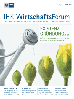 IHK WirtschaftsForum 09|14 - IHK Frankfurt am Main