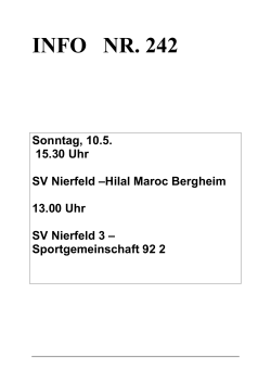 INFO 242 - SV Nierfeld