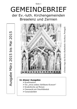 Gemeindebrief März 15 ONLINE - Kirchenkreis Lüchow