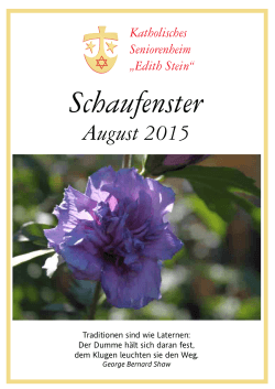 Juni 2015 - Katholisches Seniorenheim "Edith Stein"