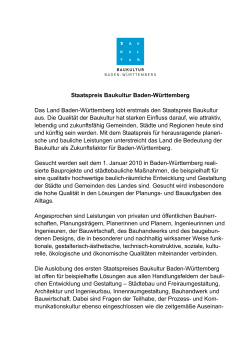 Auslobung - Ministerium für Verkehr und Infrastruktur Baden