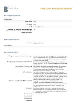 QSU Data Report - Bundesamt für Sport BASPO