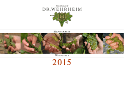Handarbeit Weinliste - Weingut Dr. Wehrheim
