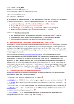 Die Ausführungen zu den einzelnen Themen lesen Sie hier