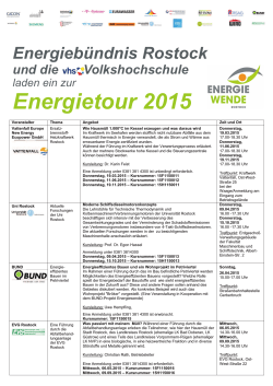 Energietour Rostock 2015 - BUND Landesverband Mecklenburg