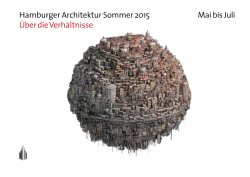 Programmheft - Hamburger Architektur Sommer