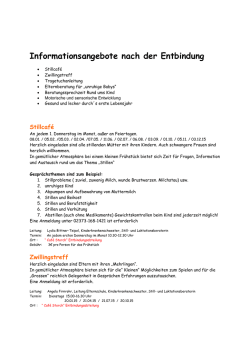 Informationsangebote nach der Entbindung