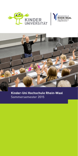 Das Programm der Kinder-Uni SS 2015 - ZDI-Zentrum Kamp