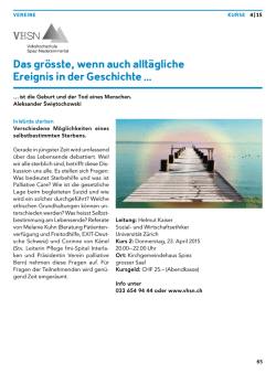ist die Geburt und der Tod eines Menschen. Aleksander