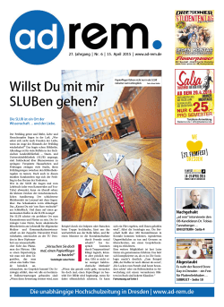 WillstDumitmir SLUBen gehen? - ad-rem