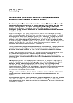 4000 Menschen gehen gegen Monsanto und Syngenta