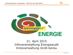 Mit Ökoprofit Energie zum Energieaudit (PDF - Kreis Groß