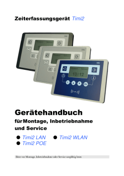 Ger&auml;tehandbuch Zeiterfassungsterminal Timi2