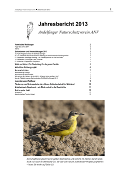 ANV_Jahresbericht_2013 - Andelfinger Naturschutzverein