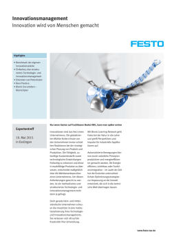 Innovationsmanagement Innovation wird von
