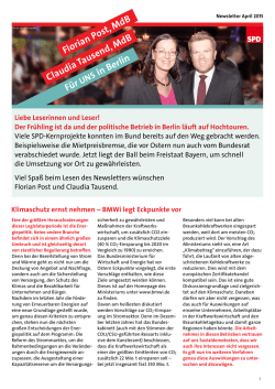 Newsletter April 2015
