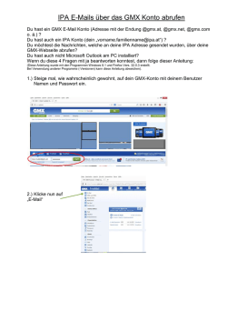 IPA E-Mails &uuml;ber das GMX Konto abrufen