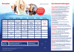 Kursplan Kursbeschreibungen
