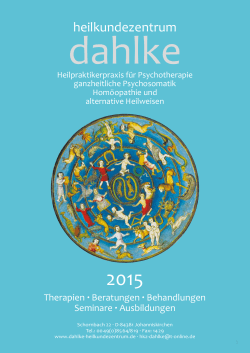 Seminarkatalog - Jahresinfo 2015