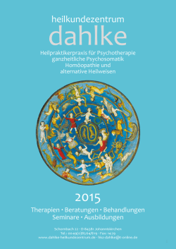 Seminarkatalog - Jahresinfo 2015