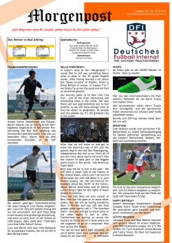Ausgabe 1091 vom 06.05.2015 - Deutsches Fussball Internat