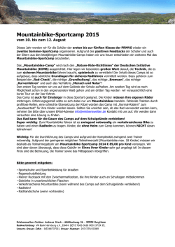 Info Mountainbiken Sommer